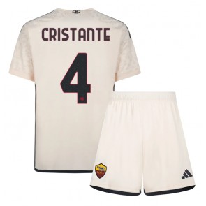 AS Roma Bryan Cristante #4 Bortaställ Barn 2023-24 Kortärmad (+ Korta byxor)